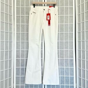 NWT Diesel white bootcut and flare jeans